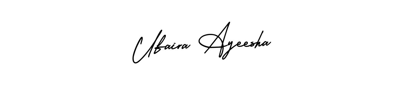 Ufaira Ayeesha stylish signature style. Best Handwritten Sign (AmerikaSignatureDemo-Regular) for my name. Handwritten Signature Collection Ideas for my name Ufaira Ayeesha. Ufaira Ayeesha signature style 3 images and pictures png