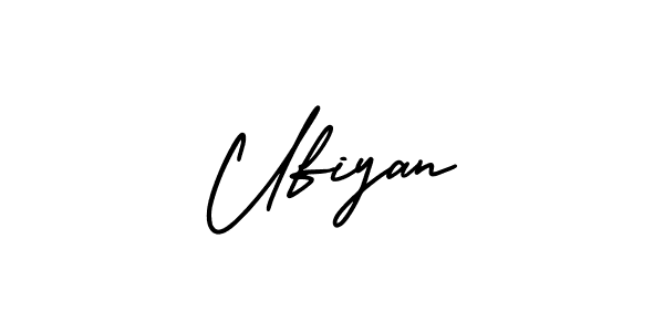 It looks lik you need a new signature style for name Ufiyan. Design unique handwritten (AmerikaSignatureDemo-Regular) signature with our free signature maker in just a few clicks. Ufiyan signature style 3 images and pictures png