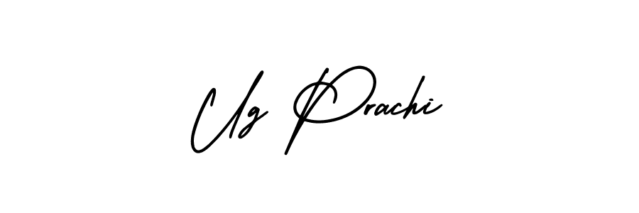 Similarly AmerikaSignatureDemo-Regular is the best handwritten signature design. Signature creator online .You can use it as an online autograph creator for name Ug Prachi. Ug Prachi signature style 3 images and pictures png