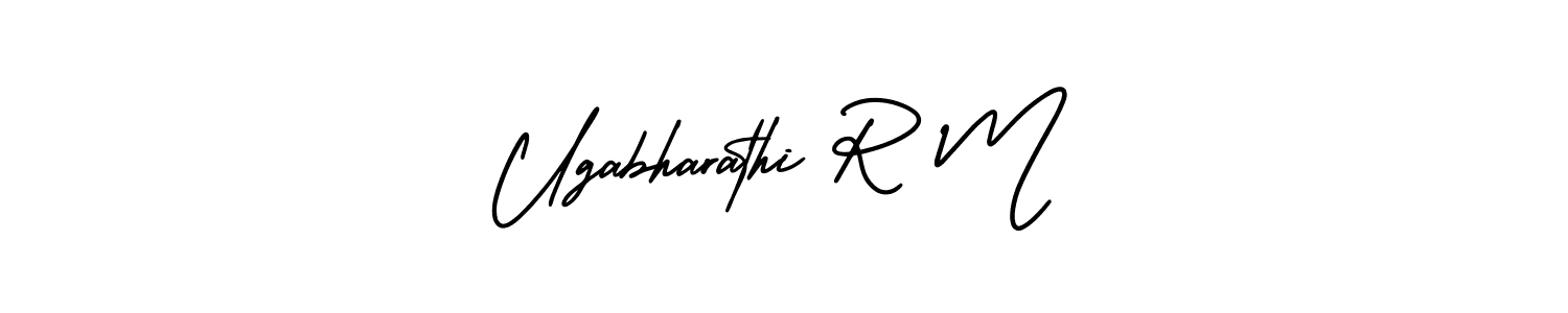 Design your own signature with our free online signature maker. With this signature software, you can create a handwritten (AmerikaSignatureDemo-Regular) signature for name Ugabharathi R M. Ugabharathi R M signature style 3 images and pictures png