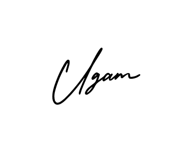 Also we have Ugam name is the best signature style. Create professional handwritten signature collection using AmerikaSignatureDemo-Regular autograph style. Ugam signature style 3 images and pictures png