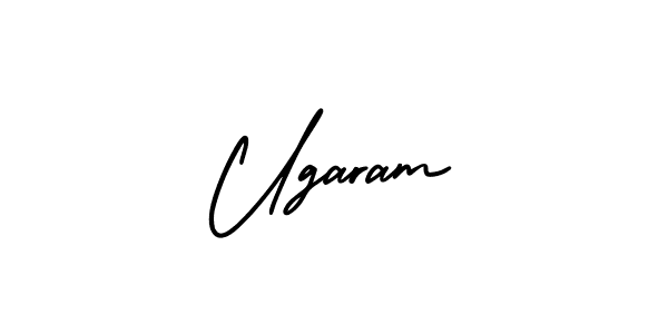 You should practise on your own different ways (AmerikaSignatureDemo-Regular) to write your name (Ugaram) in signature. don't let someone else do it for you. Ugaram signature style 3 images and pictures png