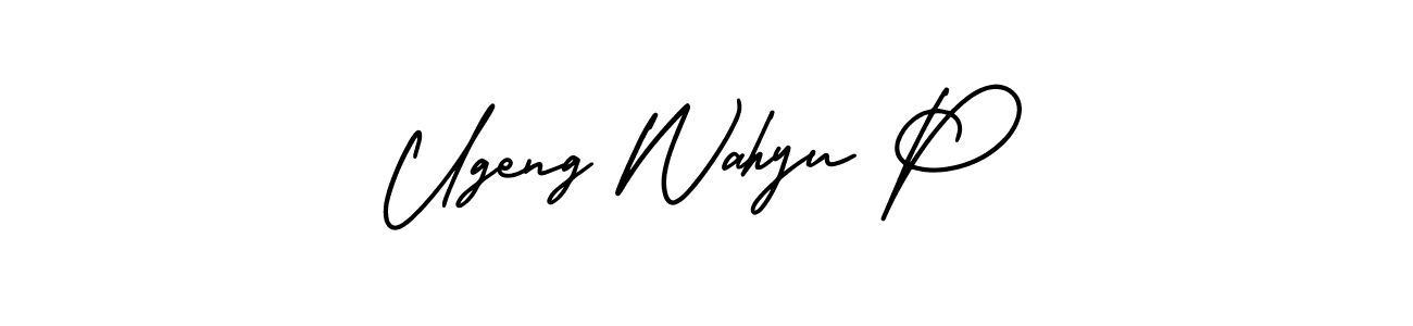 Here are the top 10 professional signature styles for the name Ugeng Wahyu P. These are the best autograph styles you can use for your name. Ugeng Wahyu P signature style 3 images and pictures png