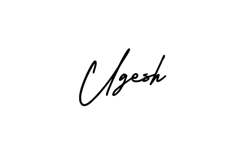 It looks lik you need a new signature style for name Ugesh. Design unique handwritten (AmerikaSignatureDemo-Regular) signature with our free signature maker in just a few clicks. Ugesh signature style 3 images and pictures png