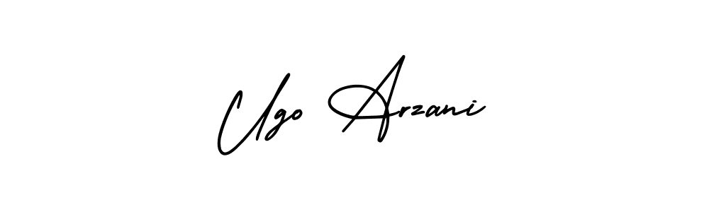 How to Draw Ugo Arzani signature style? AmerikaSignatureDemo-Regular is a latest design signature styles for name Ugo Arzani. Ugo Arzani signature style 3 images and pictures png