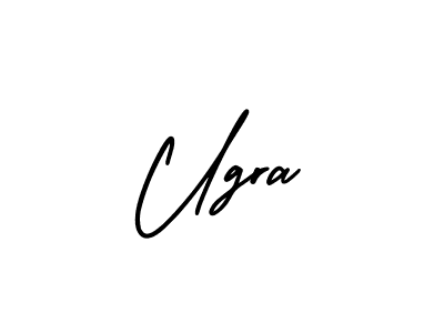 How to make Ugra signature? AmerikaSignatureDemo-Regular is a professional autograph style. Create handwritten signature for Ugra name. Ugra signature style 3 images and pictures png