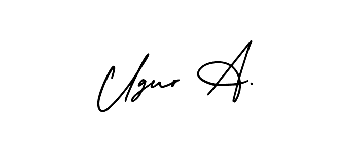 Also we have Ugur A. name is the best signature style. Create professional handwritten signature collection using AmerikaSignatureDemo-Regular autograph style. Ugur A. signature style 3 images and pictures png