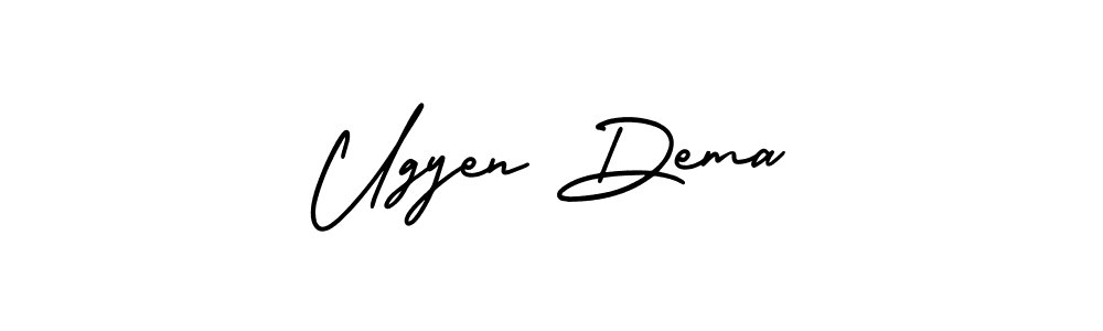 Design your own signature with our free online signature maker. With this signature software, you can create a handwritten (AmerikaSignatureDemo-Regular) signature for name Ugyen Dema. Ugyen Dema signature style 3 images and pictures png