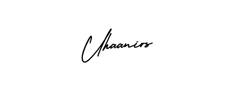 Use a signature maker to create a handwritten signature online. With this signature software, you can design (AmerikaSignatureDemo-Regular) your own signature for name Uhaanirs. Uhaanirs signature style 3 images and pictures png