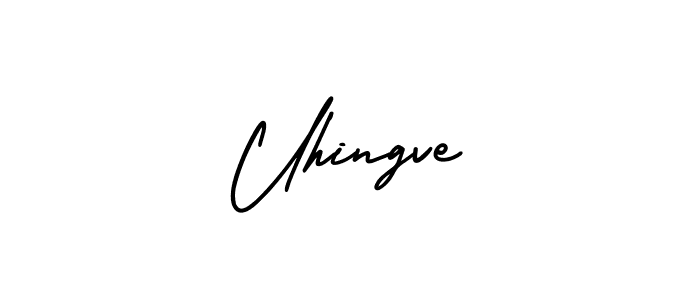 You should practise on your own different ways (AmerikaSignatureDemo-Regular) to write your name (Uhingve) in signature. don't let someone else do it for you. Uhingve signature style 3 images and pictures png