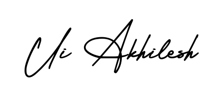The AmerikaSignatureDemo-Regular lettering style adds unique flourish to name Ui Akhilesh. Stand out with a custom digital autograph made in seconds. Ui Akhilesh signature style 3 images and pictures png