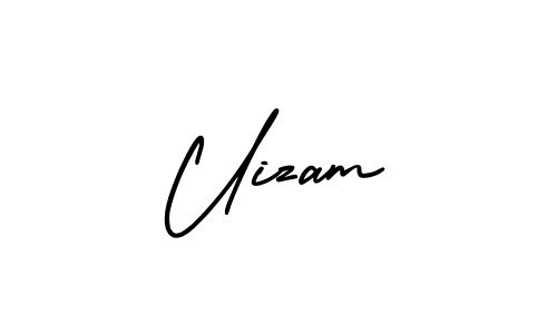 How to make Uizam name signature. Use AmerikaSignatureDemo-Regular style for creating short signs online. This is the latest handwritten sign. Uizam signature style 3 images and pictures png