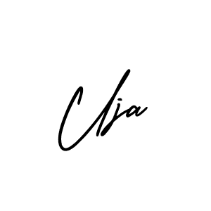 The best way (AmerikaSignatureDemo-Regular) to make a short signature is to pick only two or three words in your name. The name Uja include a total of six letters. For converting this name. Uja signature style 3 images and pictures png