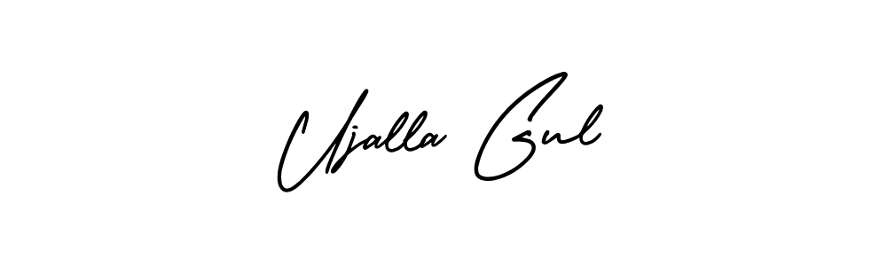 Make a short Ujalla Gul signature style. Manage your documents anywhere anytime using AmerikaSignatureDemo-Regular. Create and add eSignatures, submit forms, share and send files easily. Ujalla Gul signature style 3 images and pictures png