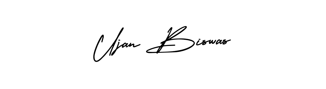 Design your own signature with our free online signature maker. With this signature software, you can create a handwritten (AmerikaSignatureDemo-Regular) signature for name Ujan Biswas. Ujan Biswas signature style 3 images and pictures png