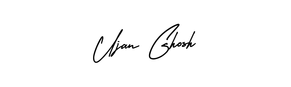 How to make Ujan Ghosh name signature. Use AmerikaSignatureDemo-Regular style for creating short signs online. This is the latest handwritten sign. Ujan Ghosh signature style 3 images and pictures png