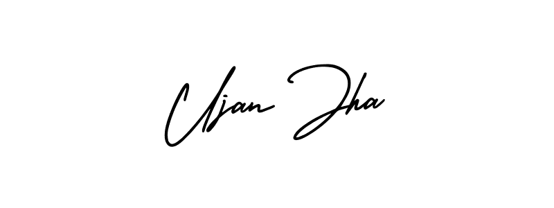 Best and Professional Signature Style for Ujan Jha. AmerikaSignatureDemo-Regular Best Signature Style Collection. Ujan Jha signature style 3 images and pictures png