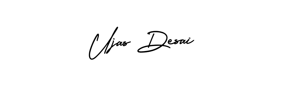 How to make Ujas Desai signature? AmerikaSignatureDemo-Regular is a professional autograph style. Create handwritten signature for Ujas Desai name. Ujas Desai signature style 3 images and pictures png