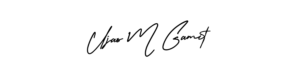 You can use this online signature creator to create a handwritten signature for the name Ujas M Gamit. This is the best online autograph maker. Ujas M Gamit signature style 3 images and pictures png