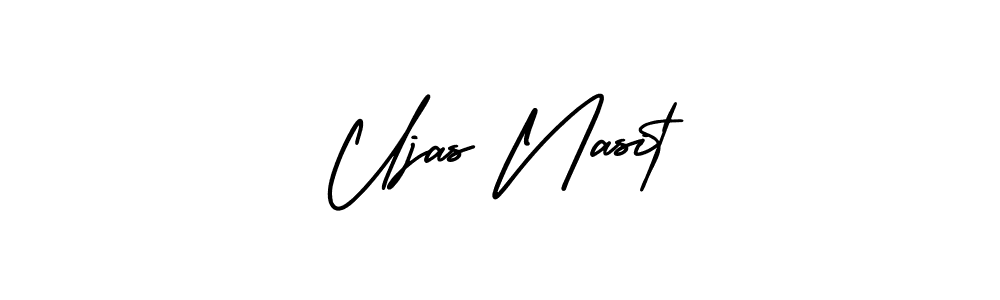 How to Draw Ujas Nasit signature style? AmerikaSignatureDemo-Regular is a latest design signature styles for name Ujas Nasit. Ujas Nasit signature style 3 images and pictures png