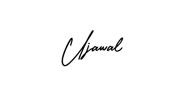 You should practise on your own different ways (AmerikaSignatureDemo-Regular) to write your name (Ujawal) in signature. don't let someone else do it for you. Ujawal signature style 3 images and pictures png