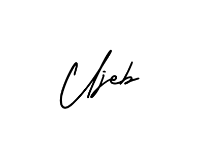 This is the best signature style for the Ujeb name. Also you like these signature font (AmerikaSignatureDemo-Regular). Mix name signature. Ujeb signature style 3 images and pictures png