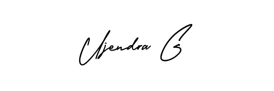 You can use this online signature creator to create a handwritten signature for the name Ujendra G. This is the best online autograph maker. Ujendra G signature style 3 images and pictures png