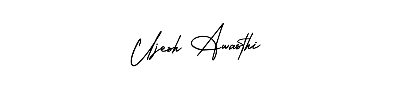 Design your own signature with our free online signature maker. With this signature software, you can create a handwritten (AmerikaSignatureDemo-Regular) signature for name Ujesh Awasthi. Ujesh Awasthi signature style 3 images and pictures png