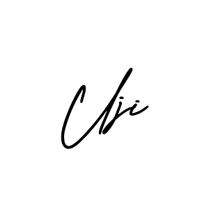 Uji stylish signature style. Best Handwritten Sign (AmerikaSignatureDemo-Regular) for my name. Handwritten Signature Collection Ideas for my name Uji. Uji signature style 3 images and pictures png