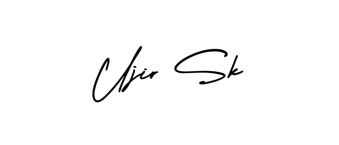 How to make Ujir Sk signature? AmerikaSignatureDemo-Regular is a professional autograph style. Create handwritten signature for Ujir Sk name. Ujir Sk signature style 3 images and pictures png