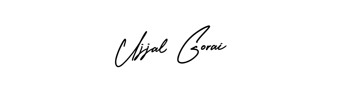 How to Draw Ujjal Gorai signature style? AmerikaSignatureDemo-Regular is a latest design signature styles for name Ujjal Gorai. Ujjal Gorai signature style 3 images and pictures png