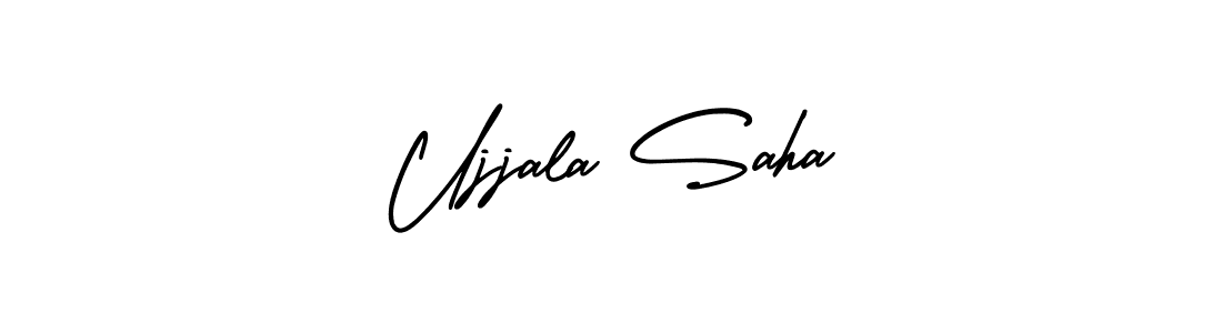 How to make Ujjala Saha signature? AmerikaSignatureDemo-Regular is a professional autograph style. Create handwritten signature for Ujjala Saha name. Ujjala Saha signature style 3 images and pictures png