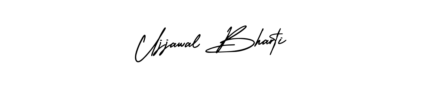 This is the best signature style for the Ujjawal Bharti name. Also you like these signature font (AmerikaSignatureDemo-Regular). Mix name signature. Ujjawal Bharti signature style 3 images and pictures png