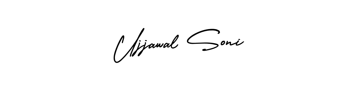 How to make Ujjawal Soni name signature. Use AmerikaSignatureDemo-Regular style for creating short signs online. This is the latest handwritten sign. Ujjawal Soni signature style 3 images and pictures png