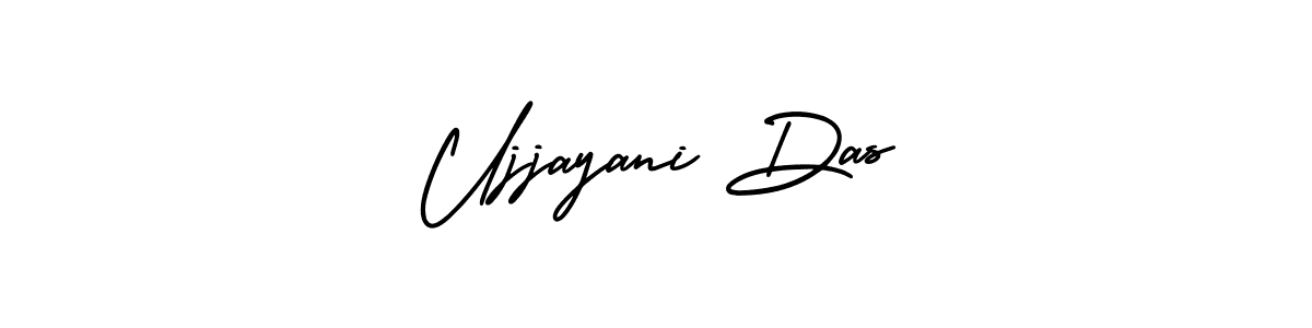 This is the best signature style for the Ujjayani Das name. Also you like these signature font (AmerikaSignatureDemo-Regular). Mix name signature. Ujjayani Das signature style 3 images and pictures png