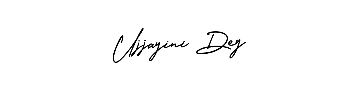 The best way (AmerikaSignatureDemo-Regular) to make a short signature is to pick only two or three words in your name. The name Ujjayini Dey include a total of six letters. For converting this name. Ujjayini Dey signature style 3 images and pictures png