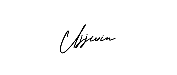 Use a signature maker to create a handwritten signature online. With this signature software, you can design (AmerikaSignatureDemo-Regular) your own signature for name Ujjivin. Ujjivin signature style 3 images and pictures png