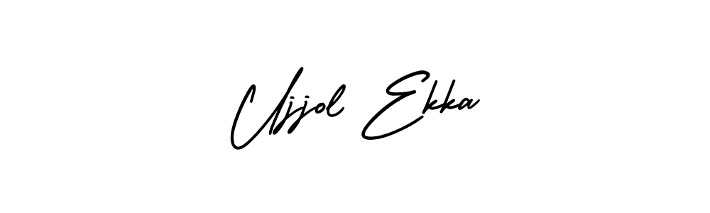 Design your own signature with our free online signature maker. With this signature software, you can create a handwritten (AmerikaSignatureDemo-Regular) signature for name Ujjol Ekka. Ujjol Ekka signature style 3 images and pictures png