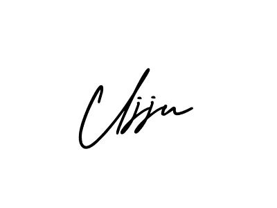 if you are searching for the best signature style for your name Ujju. so please give up your signature search. here we have designed multiple signature styles  using AmerikaSignatureDemo-Regular. Ujju signature style 3 images and pictures png