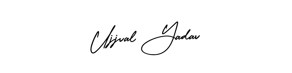 if you are searching for the best signature style for your name Ujjval Yadav. so please give up your signature search. here we have designed multiple signature styles  using AmerikaSignatureDemo-Regular. Ujjval Yadav signature style 3 images and pictures png