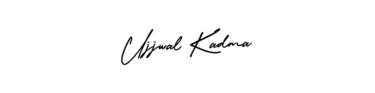 This is the best signature style for the Ujjwal Kadma name. Also you like these signature font (AmerikaSignatureDemo-Regular). Mix name signature. Ujjwal Kadma signature style 3 images and pictures png