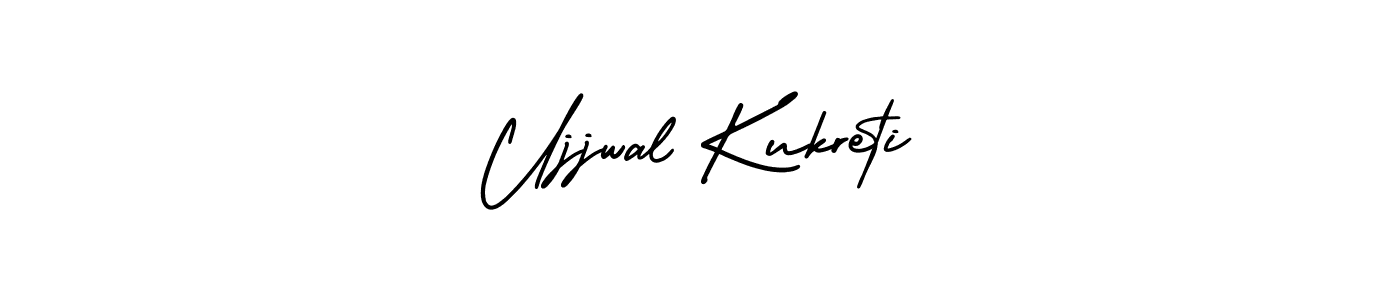 How to make Ujjwal Kukreti name signature. Use AmerikaSignatureDemo-Regular style for creating short signs online. This is the latest handwritten sign. Ujjwal Kukreti signature style 3 images and pictures png