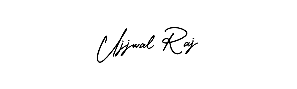 This is the best signature style for the Ujjwal Raj name. Also you like these signature font (AmerikaSignatureDemo-Regular). Mix name signature. Ujjwal Raj signature style 3 images and pictures png