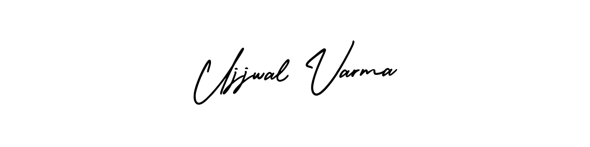 How to make Ujjwal Varma name signature. Use AmerikaSignatureDemo-Regular style for creating short signs online. This is the latest handwritten sign. Ujjwal Varma signature style 3 images and pictures png