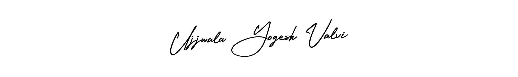How to Draw Ujjwala Yogesh Valvi signature style? AmerikaSignatureDemo-Regular is a latest design signature styles for name Ujjwala Yogesh Valvi. Ujjwala Yogesh Valvi signature style 3 images and pictures png