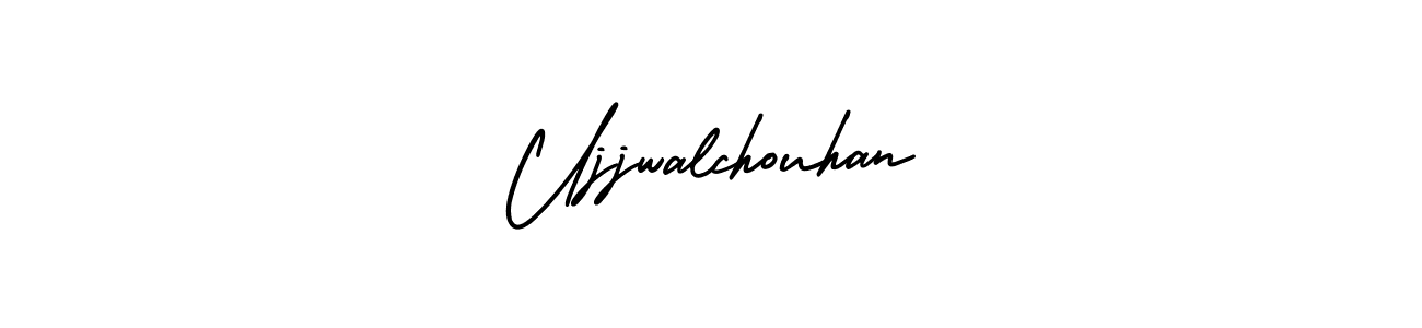 The best way (AmerikaSignatureDemo-Regular) to make a short signature is to pick only two or three words in your name. The name Ujjwalchouhan include a total of six letters. For converting this name. Ujjwalchouhan signature style 3 images and pictures png