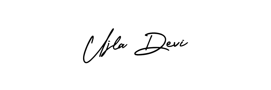 How to Draw Ujla Devi signature style? AmerikaSignatureDemo-Regular is a latest design signature styles for name Ujla Devi. Ujla Devi signature style 3 images and pictures png