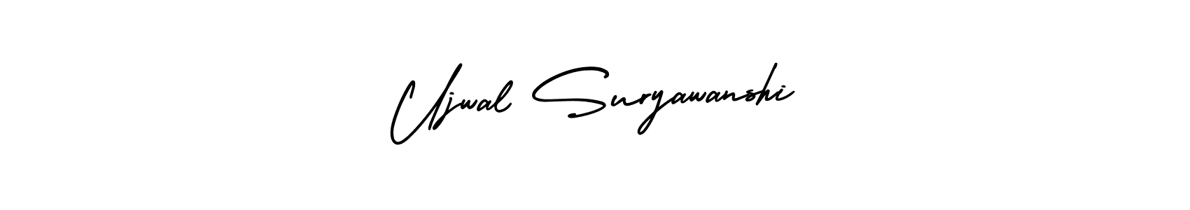 The best way (AmerikaSignatureDemo-Regular) to make a short signature is to pick only two or three words in your name. The name Ujwal Suryawanshi include a total of six letters. For converting this name. Ujwal Suryawanshi signature style 3 images and pictures png