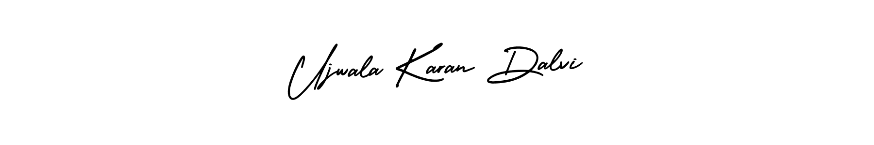 if you are searching for the best signature style for your name Ujwala Karan Dalvi. so please give up your signature search. here we have designed multiple signature styles  using AmerikaSignatureDemo-Regular. Ujwala Karan Dalvi signature style 3 images and pictures png