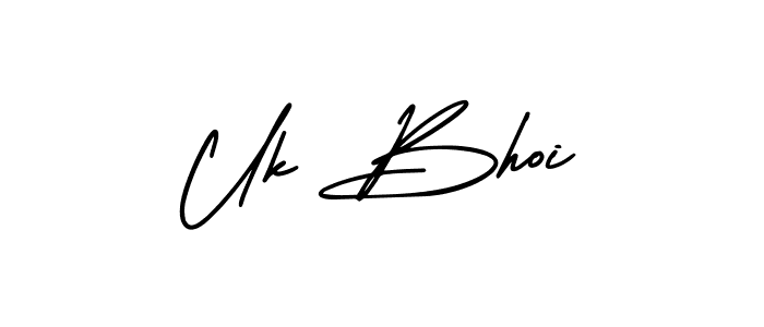 Use a signature maker to create a handwritten signature online. With this signature software, you can design (AmerikaSignatureDemo-Regular) your own signature for name Uk Bhoi. Uk Bhoi signature style 3 images and pictures png